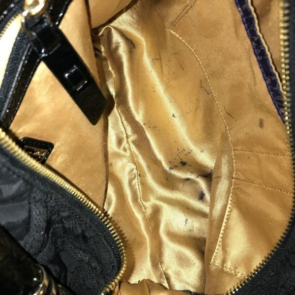 Stuart WeitzmanBlack Quilted Fabric Hobo Bag - Picture 14 of 16